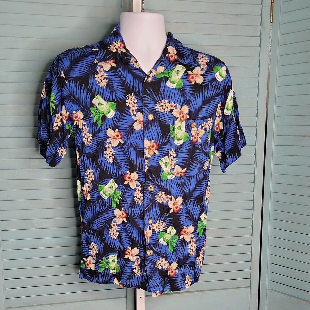 Knights Bridge Button Up Collared Shirt ~ Sz S ~ Blue ~ Short Sleeve
